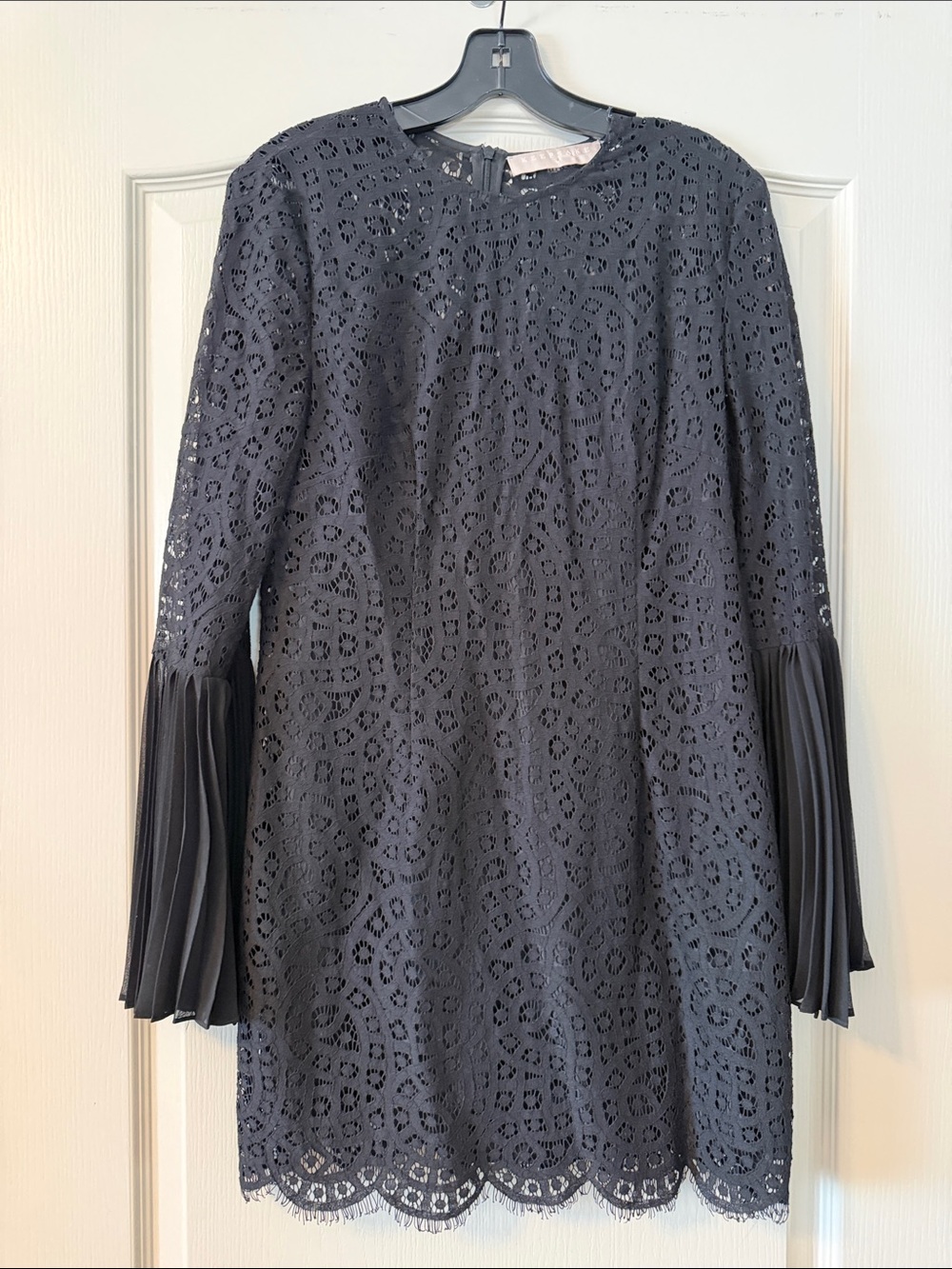 KEEPSAKE the Label Black Lace Dress with Pleated Bell Cuffs